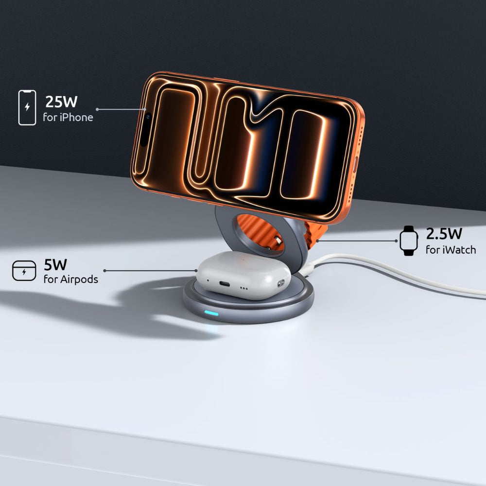 3-in-1 Magnetic Wireless Charging Station