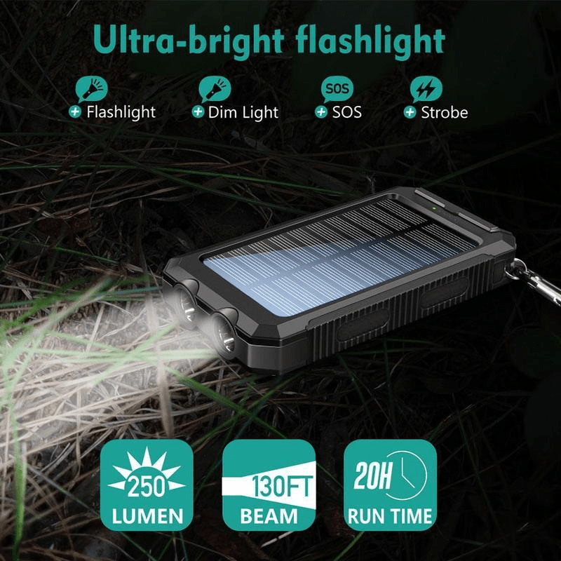 10000mAh Portable Solar PowerBank
