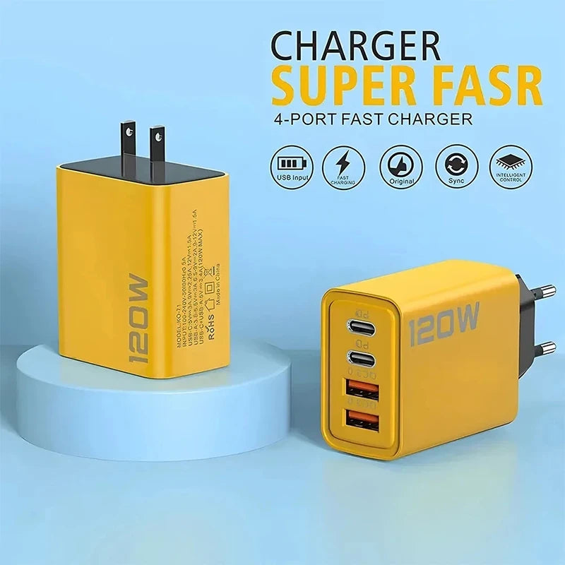 4 Port USB C PD Charger