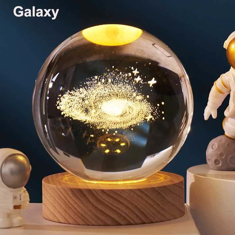 LumaSphere™ 3D Galaxy Crystal Ball Lamp