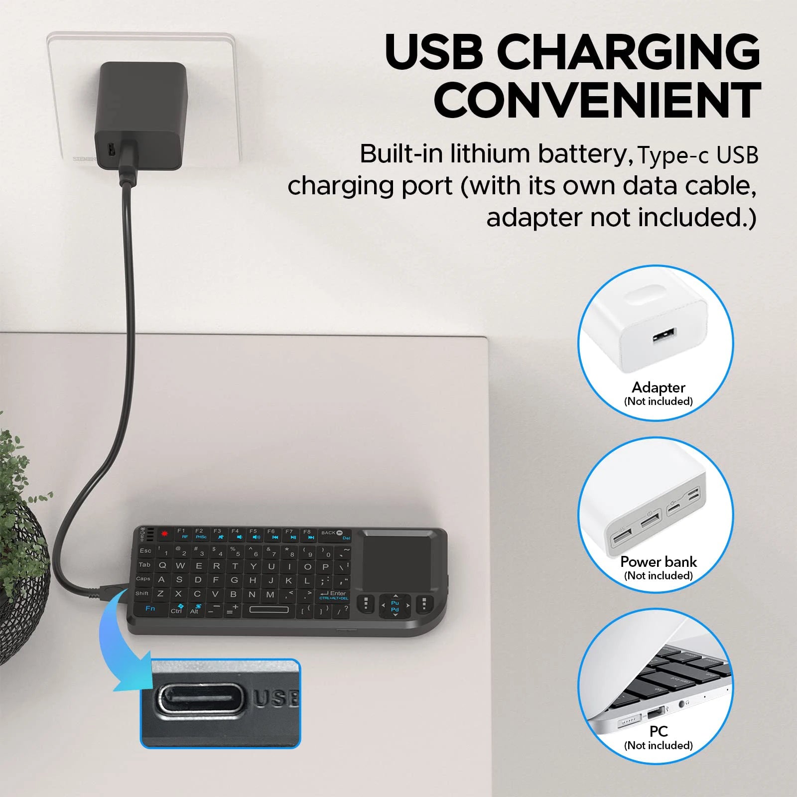 2.4G Wireless Keyboard With 7-color Backlight