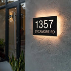 Solar LED House Number Sign