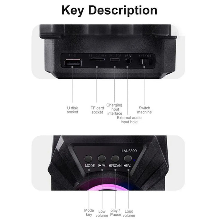 Wireless Bluetooth Speaker with LED