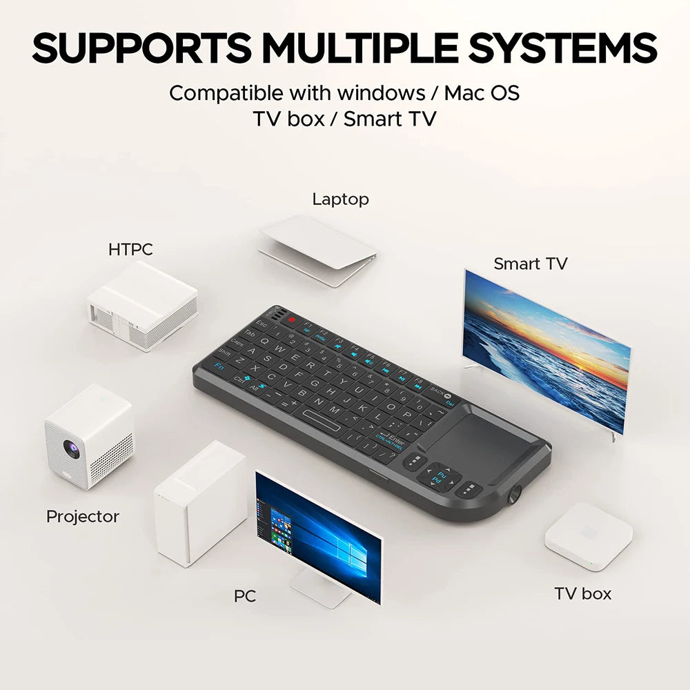 2.4G Wireless Keyboard With 7-color Backlight