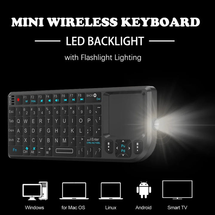 2.4G Wireless Keyboard With 7-color Backlight
