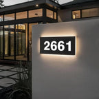 Solar LED House Number Sign