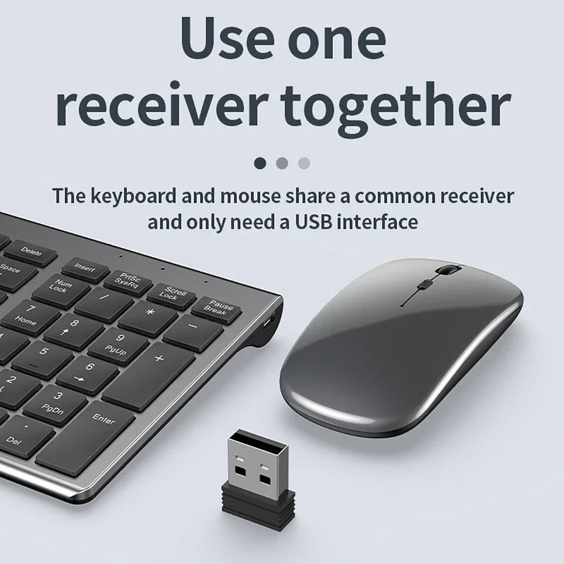Wireless Keyboard Mouse Bluetooth 5.0