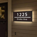 Solar LED House Number Sign