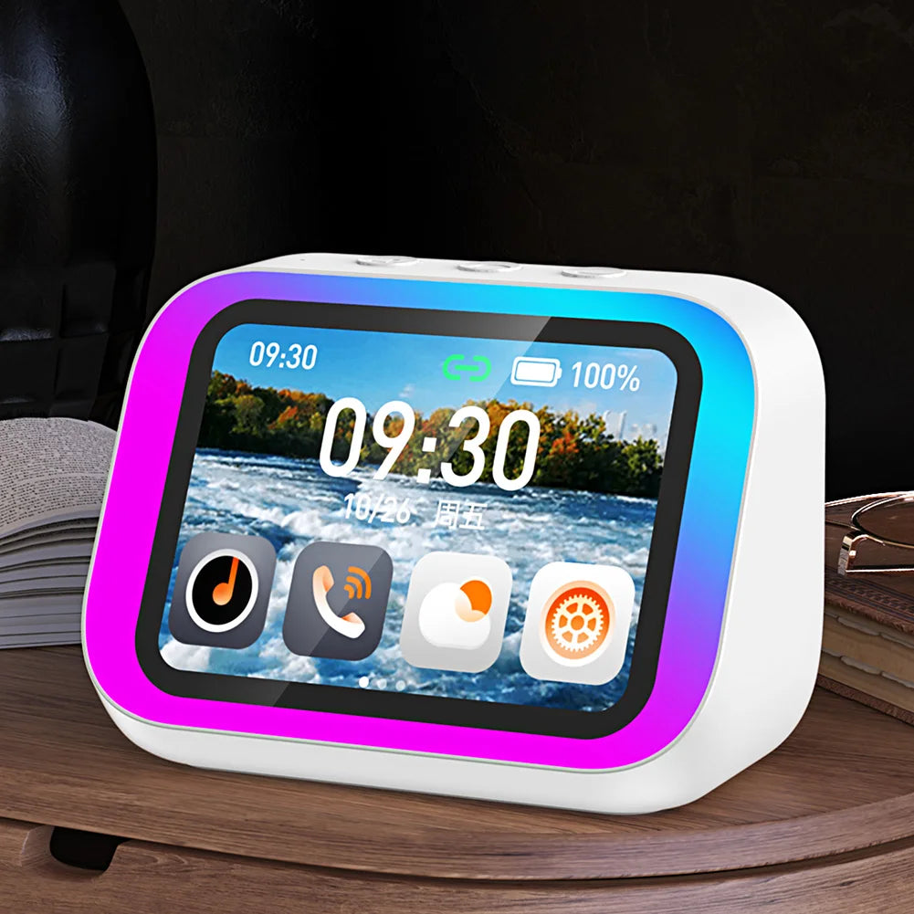 Smart Speaker Alarm Clock Portable BT Speaker