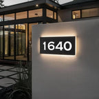 Solar LED House Number Sign