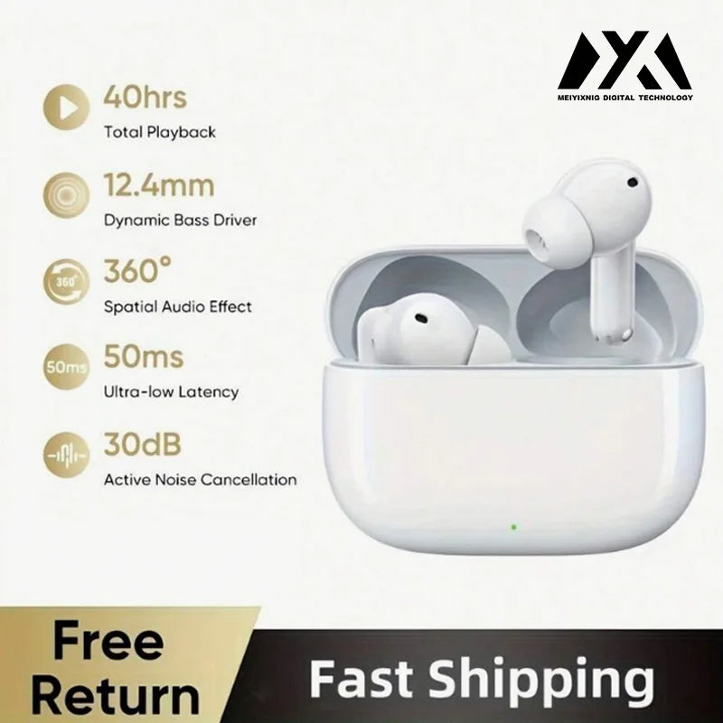 Wireless headphones with noise cancellation